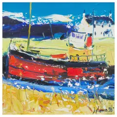 John Lowrie Morrison, 'Morning Light - Puffer at Easdale Island'