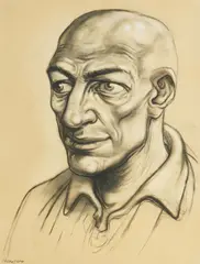 Peter Howson Obe, London Fields I, 1997, charcoal heightened with white pastel