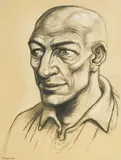 Peter Howson Obe, London Fields I, 1997, charcoal heightened with white pastel