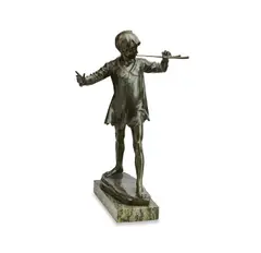 George Frampton, patinated bronze figure of 'Peter Pan', patinated bronze