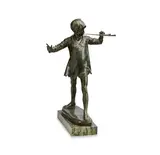 George Frampton, patinated bronze figure of 'Peter Pan', patinated bronze