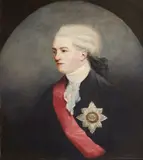 Bt. Sir Nathaniel Dance Holland, Portrait of Randal William MacDonnell, 2nd Marquis of Antrim, bust length wearing black coat with red sash and the badge of the Order of the Bath, oil on canvas