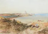 Samuel Bough Rsa, St Andrews from the south, watercolour heightened with white and gum arabic