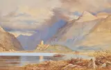 Aows Samuel Jackson, Dolbadarn Castle, Snowdonia, watercolour