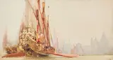 Fred Taylor, 'The Return - Venice', watercolour and gouache with pencil