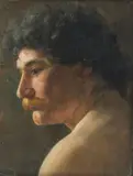 Rws John Henry Henshall, Self portrait, oil on board