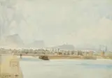William Callow Rws, Edinburgh from Leith, watercolour and pencil