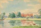 Frederick G. Coleridge, Two views of Eton School, a pair, watercolour