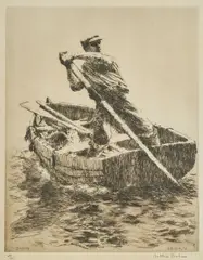 Arthur Briscoe, Sculling, etching