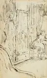 Walter Richard Sickert Ara, Study for L'armoire à Glace, circa 1921, pen and ink on paper