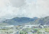 Stanley Cursiter Cbe Rsa Rsw, 'Loch Macaterick', watercolour