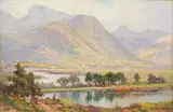 Alfred Fontville de Breanski, Ben Nevis from Banavie, oil on board
