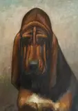 Henry Crowther, The Champion Bloodhound "Chatley Beaufort", oil on canvas