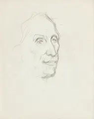 R.A. Augustus Edwin John O.M., Head of a Woman, pencil