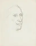 R.A. Augustus Edwin John O.M., Head of a Woman, pencil