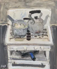 John G Boyd Rp Rgi, Kettle and Pot, oil on board