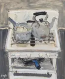 John G Boyd Rp Rgi, Kettle and Pot, oil on board