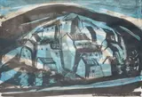 Anne Redpath Obe Rsa Ara Lld Arws Roi Rba, Corsican village, lithograph