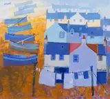 George Birrell, Washday Blues, oil on board