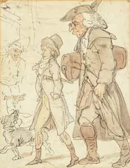 A gentleman with a young student by Thomas Rowlandson, pen and grey ink and watercolour on paper, sold Jun 2025