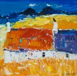 John Lowrie Morrison, 'Red Roof, Kilmory Knap', oil on board