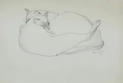 William McCance, Still Sleeping, ink and pencil