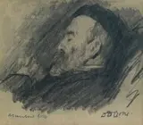 Portrait of D. D. Bone by Sir Muirhead Bone Hrsa Hrws Hariba Hre Llb D Litt, pencil, sold Mar 2025