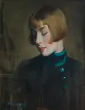 Cowan Dobson Rba, Portrait of a young lady, oil on canvas