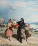 Samuel Edmonston, The fisherman's return, oil on board