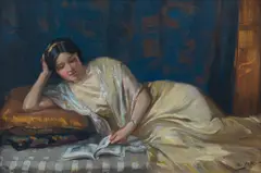 Robert Hope Rsa, Idle Hours, oil on canvas