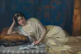 Robert Hope Rsa, Idle Hours, oil on canvas
