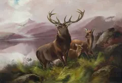 Robert Cleminson, The Monarch of the Glen, oil on canvas