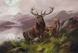 Robert Cleminson, The Monarch of the Glen, oil on canvas