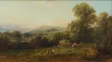 'View near Lindridge, Worcestershire'; 'Near Abberley, Worcestershire' , a pair by David Bates - Pair of landscapes, oil on canvas, sold Mar 2025
