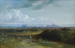 H. Duncan, Edinburgh from Blackford, oil on canvas