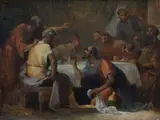 British School, Christ washing the Disciples' feet, oil on canvas