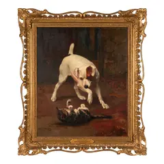 Arthur Elsley, Best of Friends, 1886, oil on canvas