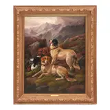 John Gifford, Hunting Dogs in a Mountain Landscape, oil on canvas