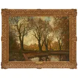 Arnold Marc Gorter, Cows by a Stream in Early Autumn, oil on canvas