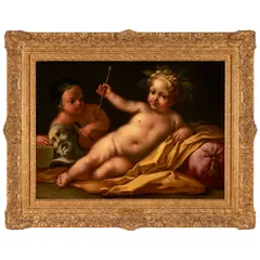 Jacopo Amigoni, Allegory of Painting and Sculpture, oil on canvas