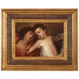 Italian School, Angel and Putti, oil on canvas