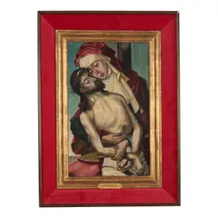 Pietà by French School, oil on panel, offered Oct 2025