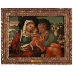Veneto-Cretan School, The Holy Family, oil on panel