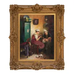 Carl Duxa, Three Generations, oil on canvas