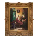 Carl Duxa, Three Generations, oil on canvas
