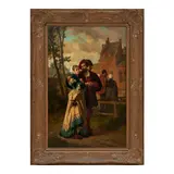 Wilhelm, Faust and Marguerite, oil on panel