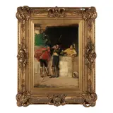 José García y Ramos, Before the Bullfight, oil on canvas