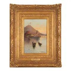 Torre del Greco, Near Naples by Karl Kaufmann, oil on panel, sold Oct 2025