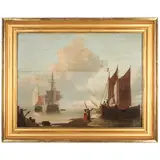 Thomas Thompson, A Shore Scene, oil on panel