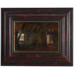 Interior View by French School, 1864, indistinctly signed and dated 'C. C[...]. 1864' (lower left); indistinctly inscribed (in pencil on the stretcher), sold Oct 2025